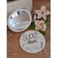 Miroir "Super atsem merci" blanc