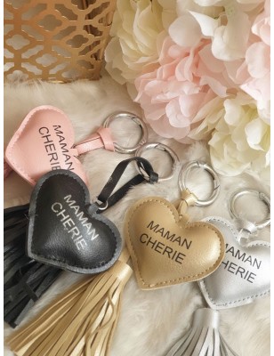 Porte-clés cœur "Maman chérie"