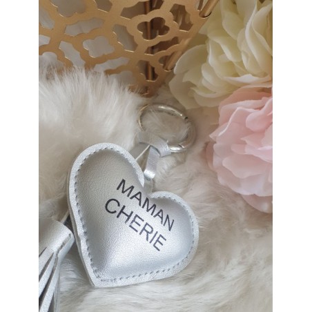 Porte-clés cœur "Maman chérie"