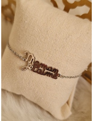 Bracelet chaine "Maman je t'aime"