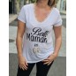 Tee-shirt "Belle maman en or" blanc
