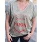 Tee-shirt "Je suis une maman trop géniale" kaki