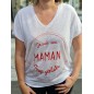 Tee-shirt "Je suis une maman trop géniale" blanc