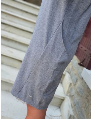 Robe pull col rond LPB Alia grise avec poches