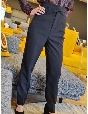 Pantalon de tailleur Guess Martina noir avec ceinture amovible
