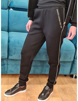 Pantalon de jogging Guess Simonne noir avec chainette dorée