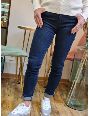 Jeans slim légèrement délavé Morgan Pom dark blue