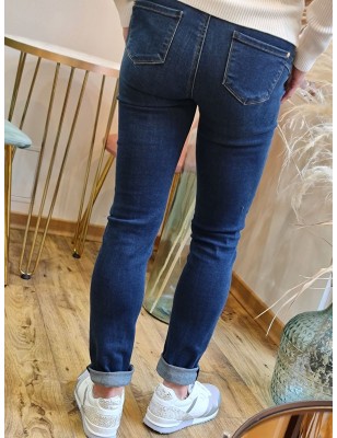 Jeans slim légèrement délavé Morgan Pom dark blue
