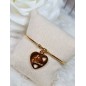 Bracelet jonc coeur pendant "Je t'aime"