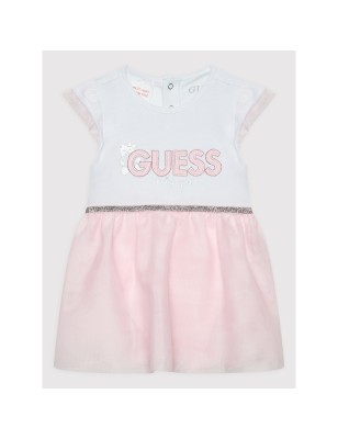 Robe manches courtes Guess Trendy rose avec jupon