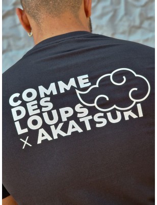Tee-shirt manches courtes Comme Des Loups Akatsuki/2 noir avec nuages