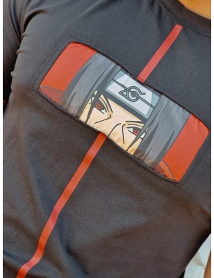 Tee-shirt manches courtes Comme Des Loups Akatsuki/3 noir avec tête de ninja
