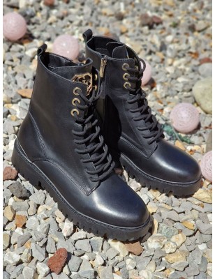 Bottines Guess Olone noires style rangers