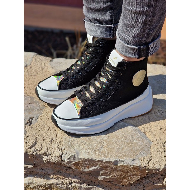Baskets montantes Kaporal Christy noires Baskets montantes Kaporal Christy noires