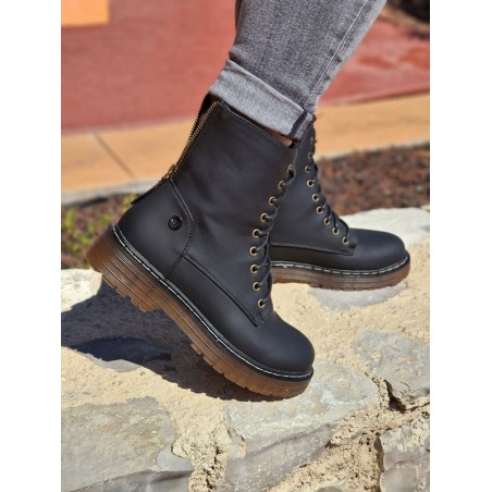 Bottines LPB Athena noires avec lacets