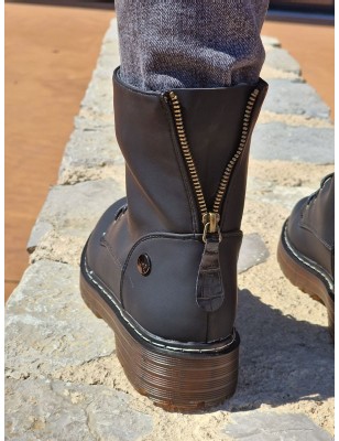 Bottines LPB Athena noires avec lacets