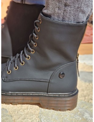 Bottines LPB Athena noires avec lacets