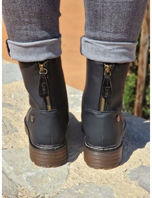 Bottines LPB Athena noires avec lacets