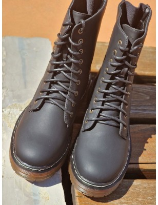 Bottines LPB Athena noires avec lacets