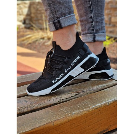 Baskets femme sneakers Kaporal Dofibio noires