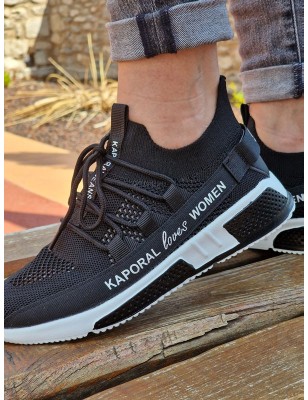 Baskets Kaporal Dofibio noires style chaussette