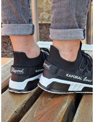 Baskets Kaporal Dofibio noires style chaussette