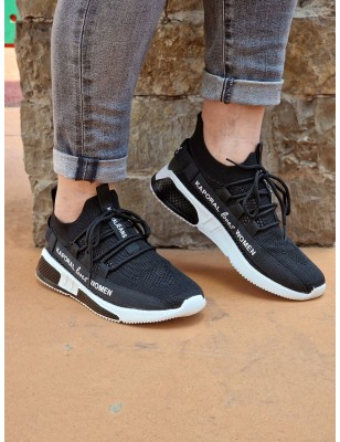 Baskets Kaporal Dofibio noires style chaussette