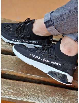 Baskets Kaporal Dofibio noires style chaussette