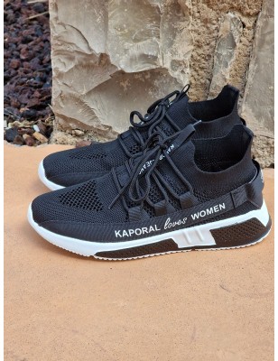 Baskets Kaporal Dofibio noires style chaussette