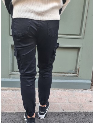 Pantalon cargo Camille noir