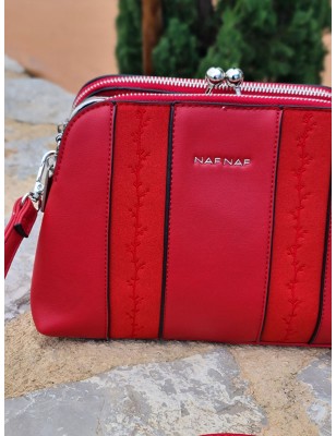 Sac bandoulière porte-monnaie Naf Naf Paso rouge