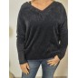 Pull doux large Clarence noir