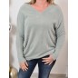 Pull doux large Clarence gris