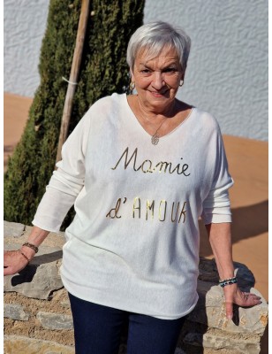 Pull fin Mamie d'amour blanc