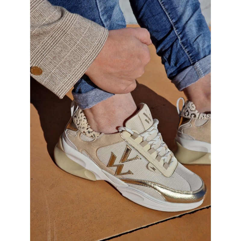 Baskets femme sneakers Vanessa Wu Clémence beiges Baskets femme sneakers Vanessa Wu Clémence beiges