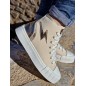 Baskets femme montantes Vanessa Wu Laure beiges Baskets femme montantes Vanessa Wu Laure beiges