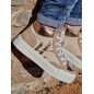 Baskets femme montantes Vanessa Wu Suzie beiges Baskets femme montantes Vanessa Wu Suzie beiges