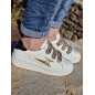 Baskets femme éclair cuir Vanessa Wu Maggie Jane blanches Baskets femme éclair cuir Vanessa Wu Maggie Jane blanches