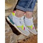Baskets femme sneakers Pepe Jeans Brit neon blanches