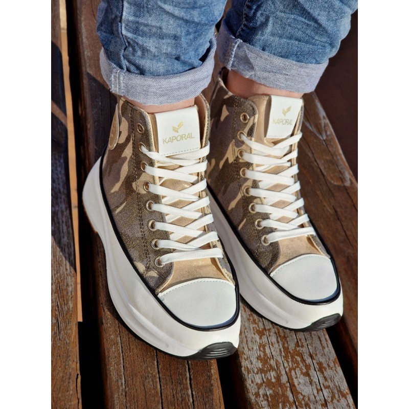 Baskets femme montantes Kaporal Christa camouflage