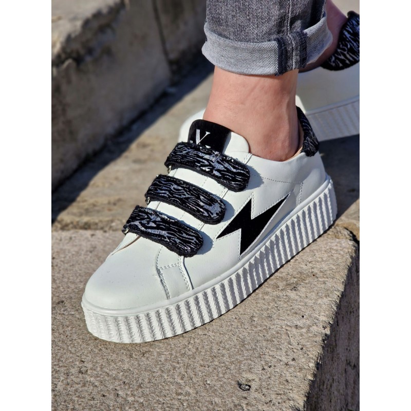 Baskets femme éclair Vanessa Wu Ingrid blanches Baskets femme éclair Vanessa Wu Ingrid blanches