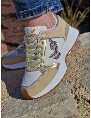Baskets femme sneakers Kaporal Rayonne beiges