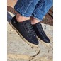 Baskets espadrille brillante femme LPB Fania noires