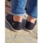 Baskets espadrille brillante femme LPB Fania noires