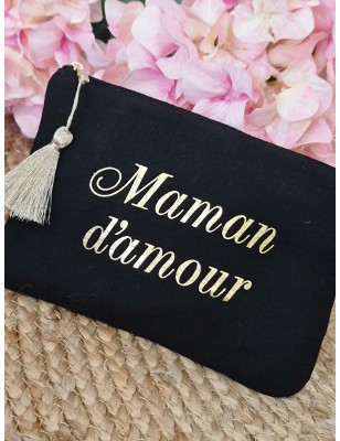 Pochette message "Maman d'amour" avec pompon
