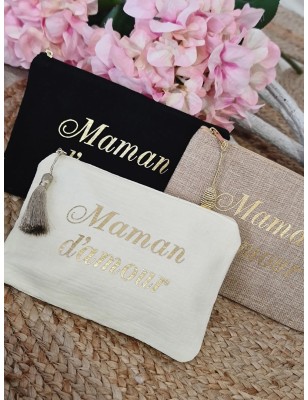 Pochette message "Maman d'amour" avec pompon