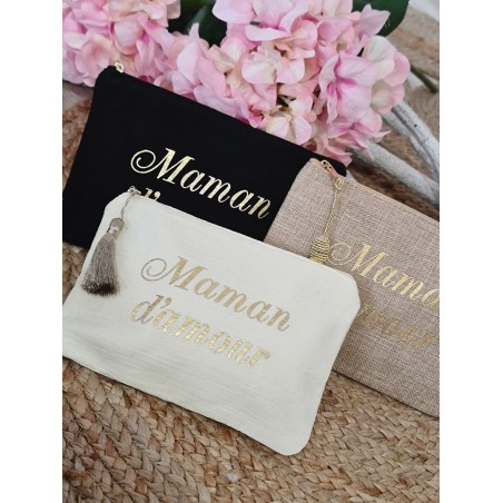 Pochette message "Maman d'amour" avec pompon