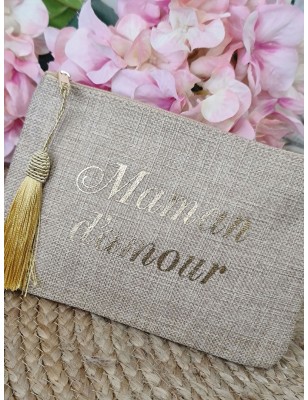 Pochette message "Maman d'amour" avec pompon