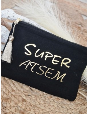 Pochette message "Super Atsem" avec pompon