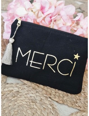 Pochette message "Merci" avec pompon